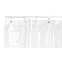 Rideau de Douche 180 x 180 cm Plastique PEVA Transparent (12 Unités)