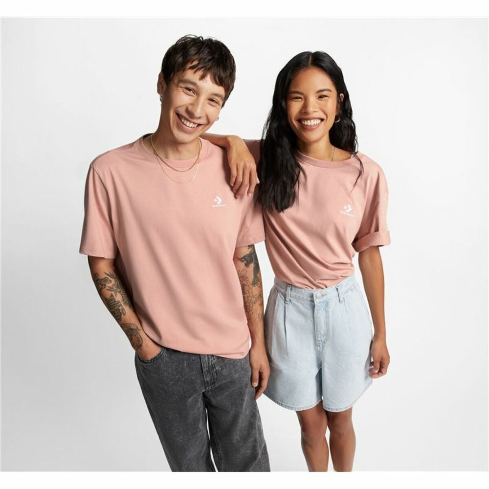 T-shirt à manches courtes unisex Converse Classic Fit Left Chest Star Chevron Rose