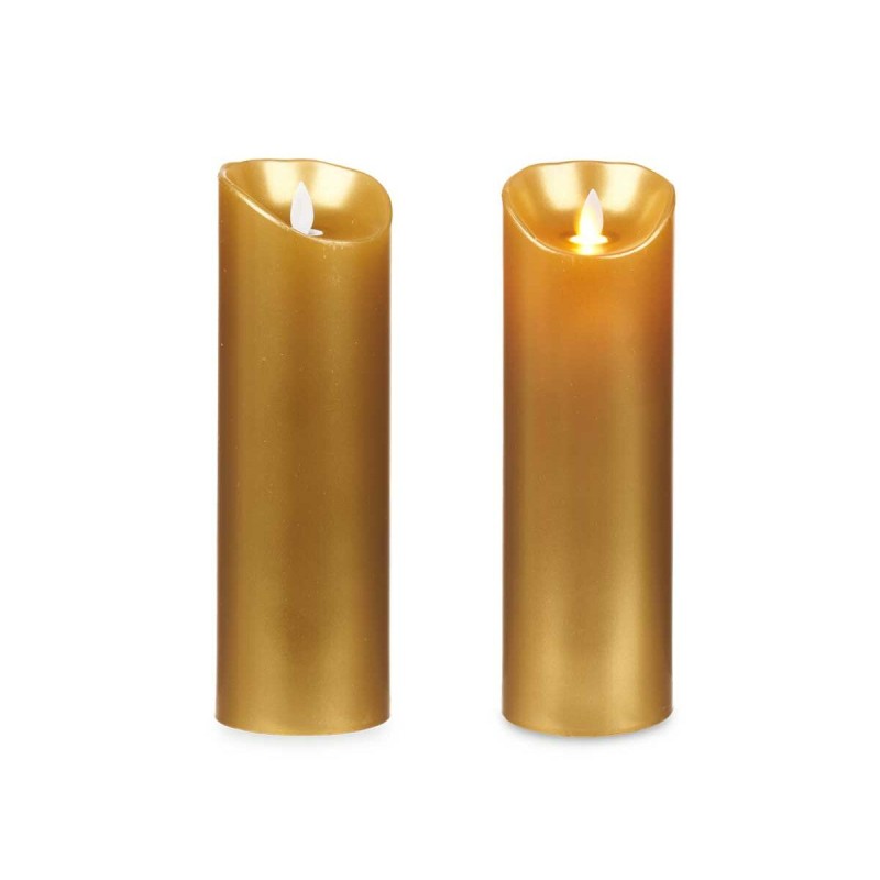 LED Candle Acorde L-Y8025-YBH-O Golden 8 x 8 x 25 cm (12 Units)