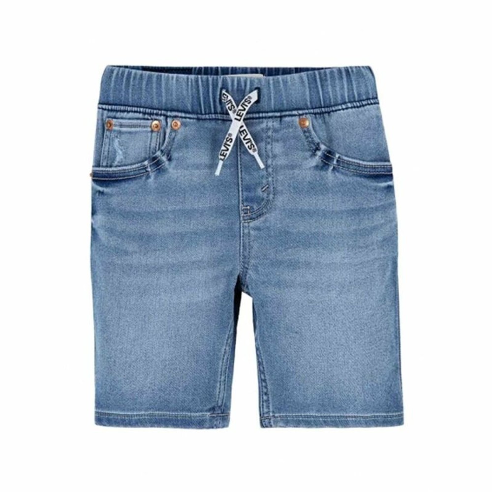 Kinder Shorts Levi's Skinny Dobby Stahlblau