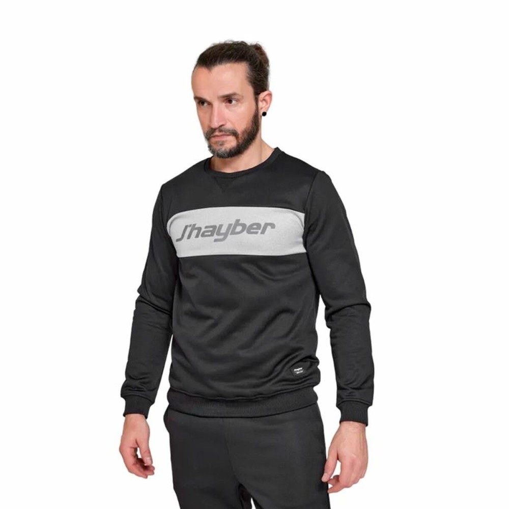 Herren Sweater ohne Kapuze J-Hayber Essential Schwarz