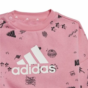 Kinder-Trainingsanzug Adidas I Bluv Q3 Cset Lachsfarben