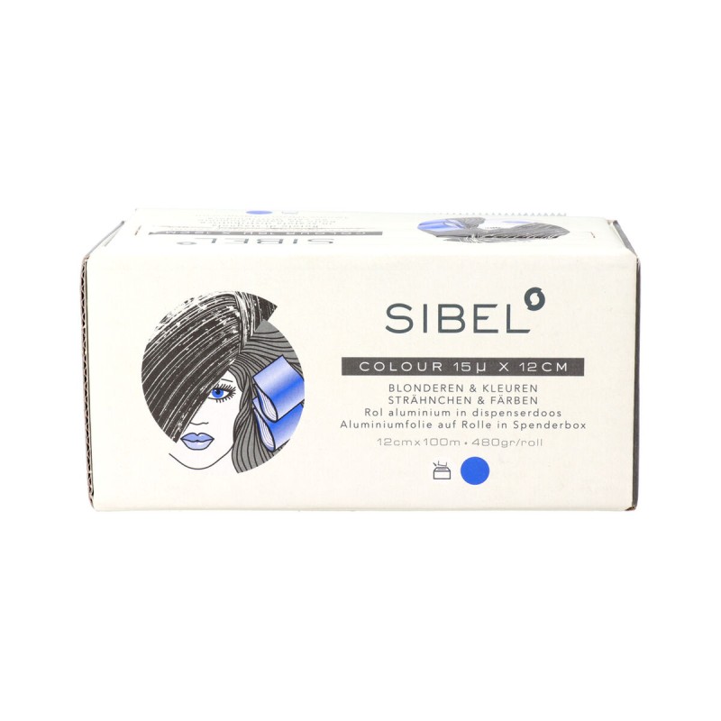 Feuille d’aluminium Sinelco Sibel High Coiffure et esthétique 15 x 12 x 100 cm Bleu