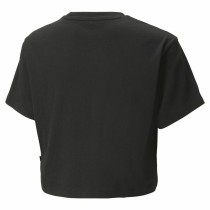 Kurzarm-T-Shirt für Kinder Puma Logo Cropped Schwarz