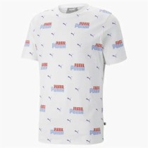 Herren Kurzarm-T-Shirt Puma Ess+ Logo Power Weiß