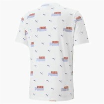 Herren Kurzarm-T-Shirt Puma Ess+ Logo Power Weiß