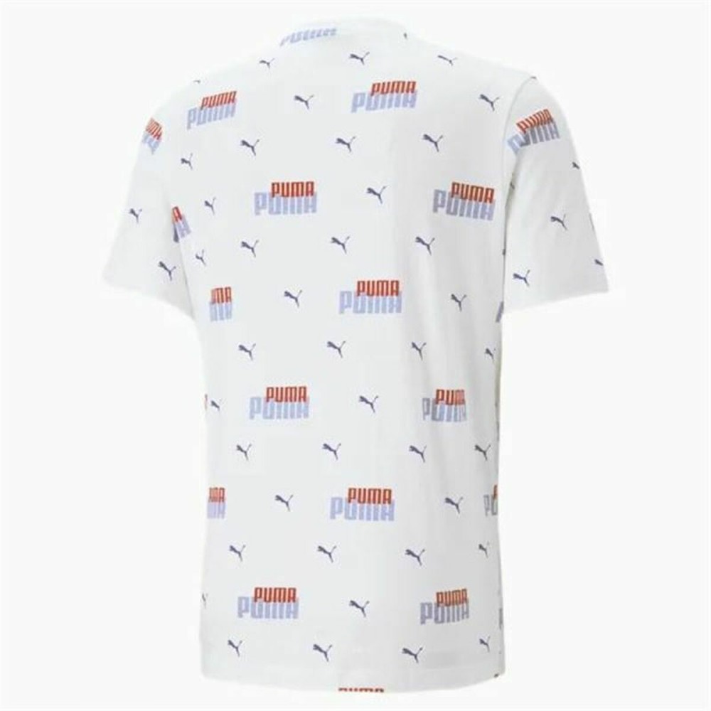 Herren Kurzarm-T-Shirt Puma Ess+ Logo Power Weiß