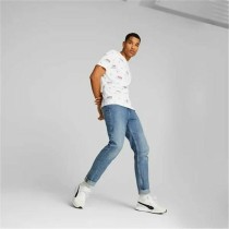 Herren Kurzarm-T-Shirt Puma Ess+ Logo Power Weiß