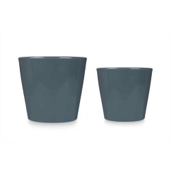 Set de pots Ibergarden LINCE-22-28-A Anthracite Argile Ø 22 cm Ø 28 cm 2 Pièces