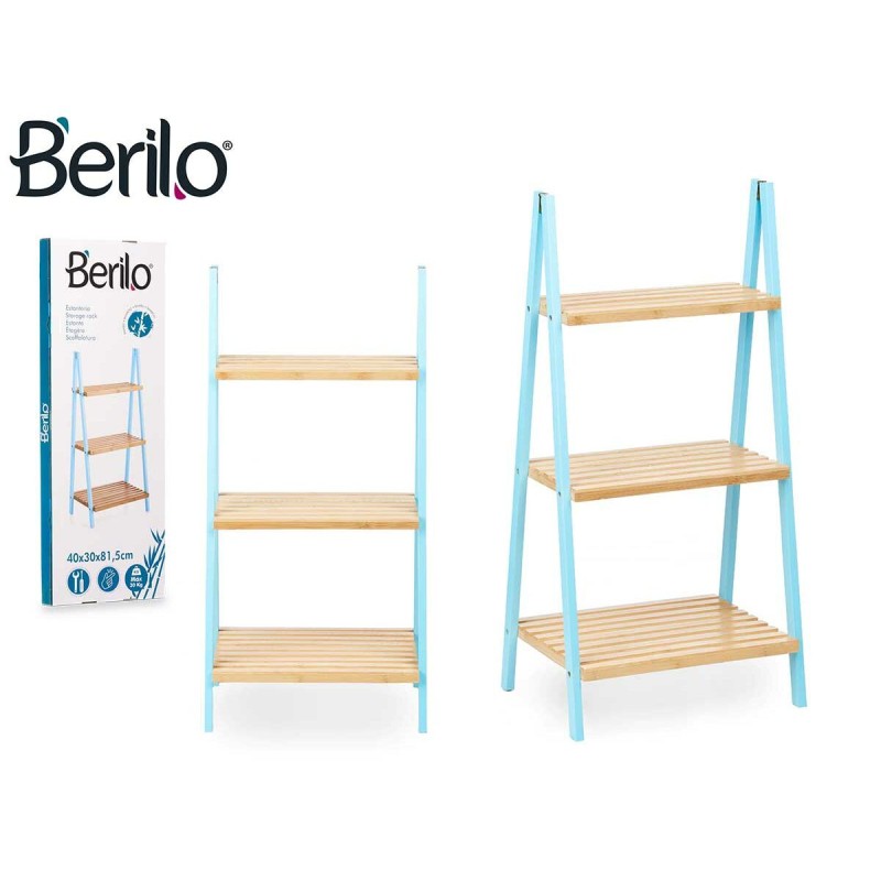 Bathroom Shelves Berilo WR5504-3-433 Blue Natural 40,3 x 81,5 x 30 cm