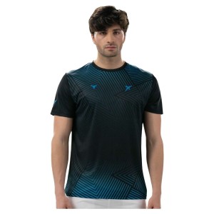 Herren Kurzarm-T-Shirt Drop Shot Abian Campa Schwarz Paddel