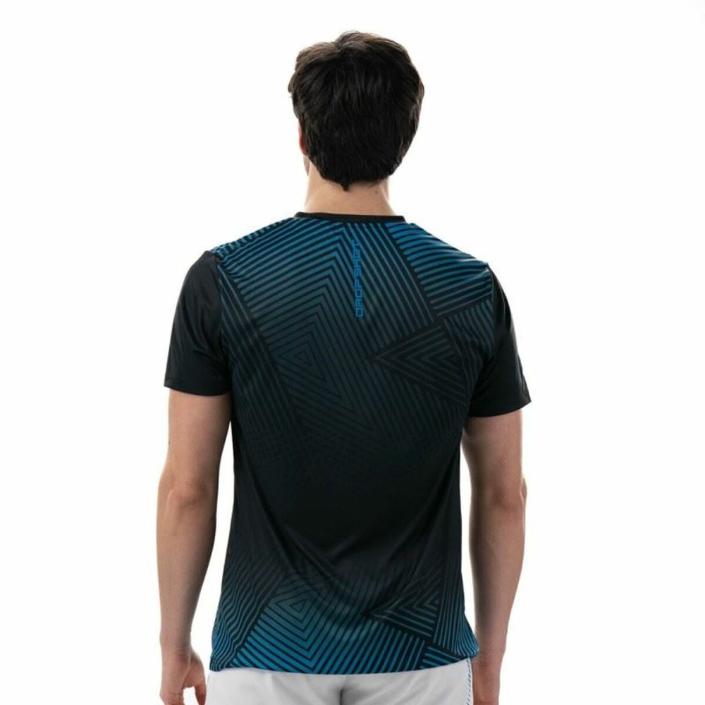 Herren Kurzarm-T-Shirt Drop Shot Abian Campa Schwarz Paddel