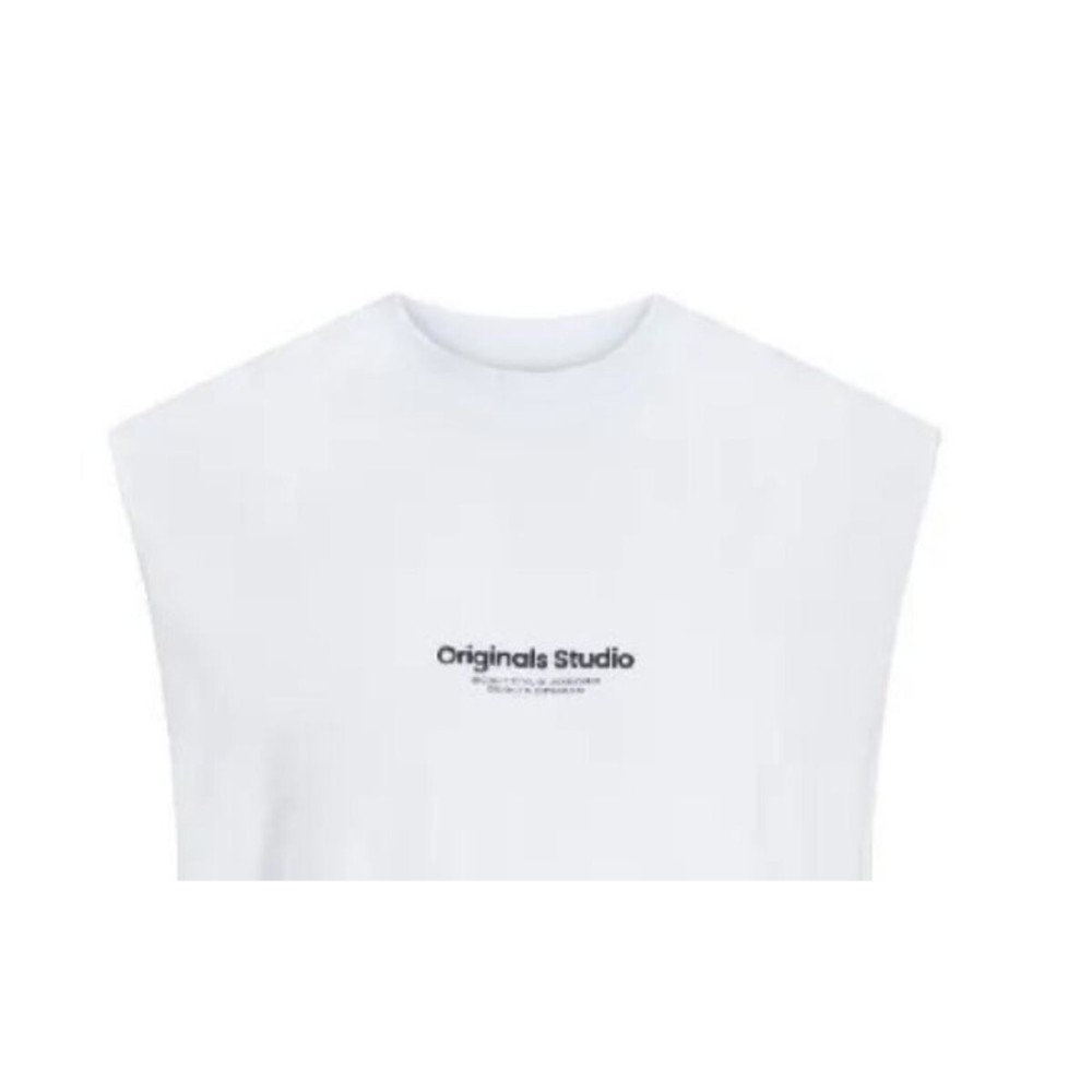 Maillot de Corps sans Manches pour Homme Jack & Jones Jovesterbro Blanc