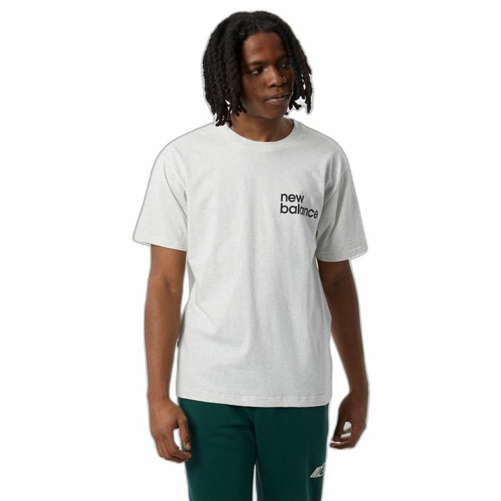 Herren Kurzarm-T-Shirt New Balance Nb Essentials Graphic 1 Sah Weiß