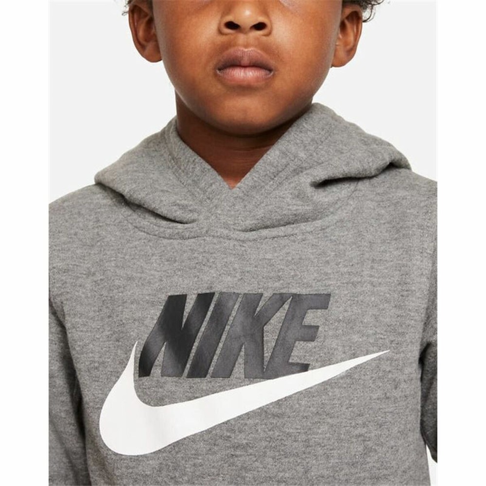Sweat à capuche enfant Nike Club Hbr Gris