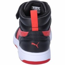 Chaussures de Sport pour Enfants Puma Rebound V6 Mid Noir Rouge