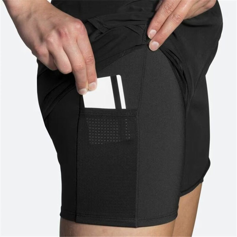 Damen-Sportshorts Brooks Chaser 5" 2-in-1 Schwarz