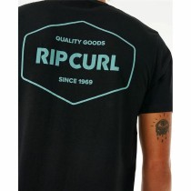 Herren Kurzarm-T-Shirt Rip Curl Stapler Schwarz