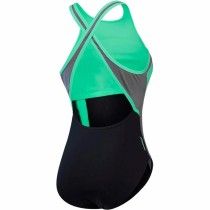 Women’s Bathing Costume Speedo High Neck Splice Cross Green