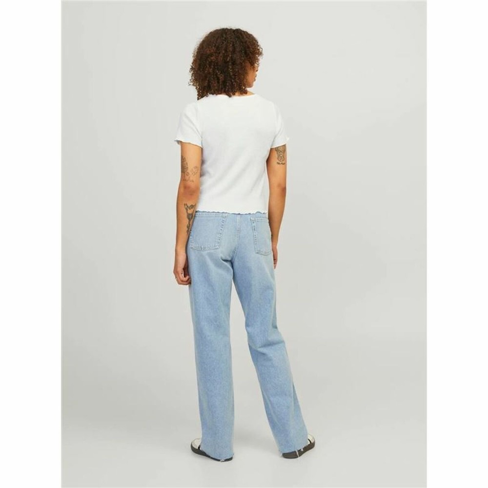 Damen Kurzarm-T-Shirt Jack & Jones Jxlucinda Str Ss Weiß
