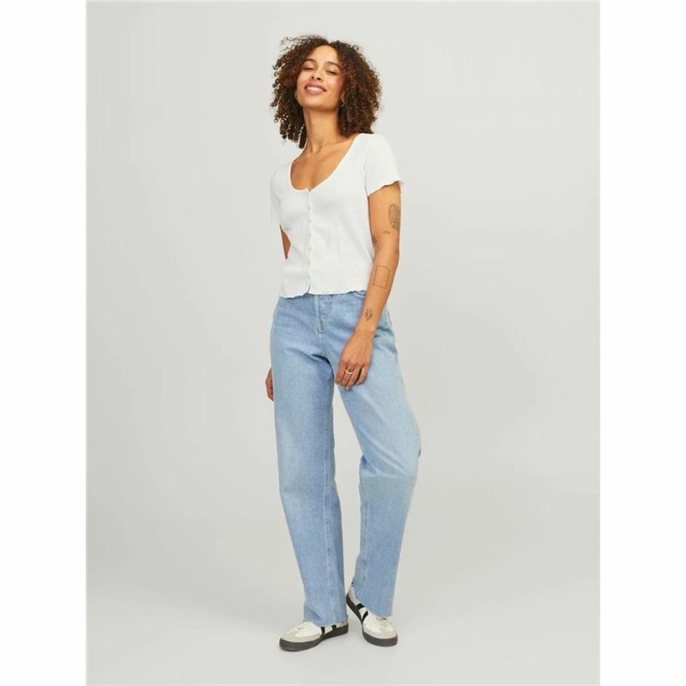 Damen Kurzarm-T-Shirt Jack & Jones Jxlucinda Str Ss Weiß
