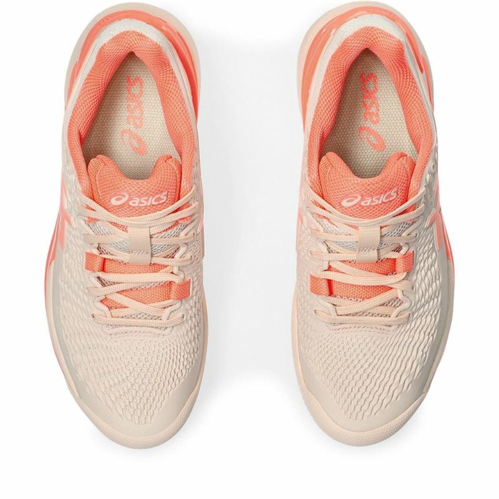 Tennisschuhe für Frauen Asics Gel-Resolution 9 Clay Lachsfarben