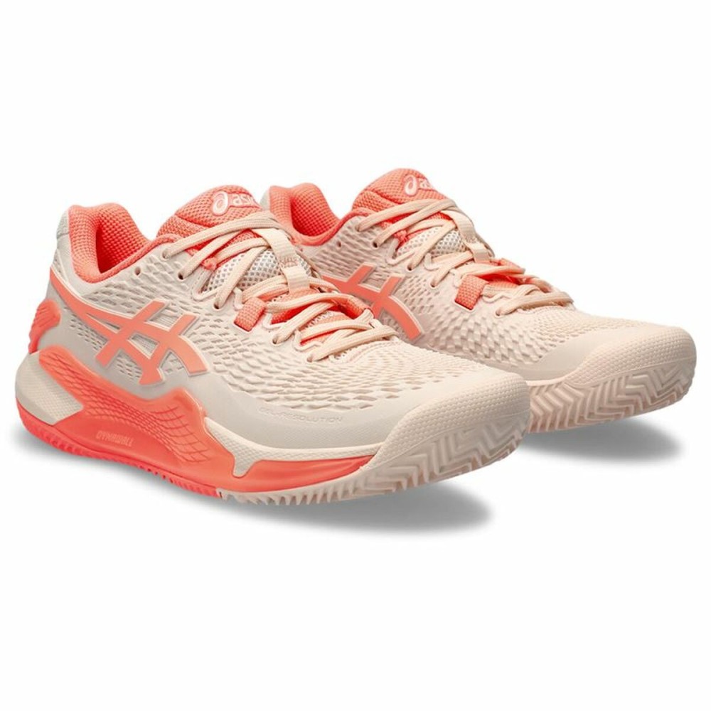 Tennisschuhe für Frauen Asics Gel-Resolution 9 Clay Lachsfarben