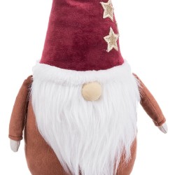 Weihnachtsschmuck Weiß Rot Sand Stoff Weihnachtsmann 53 cm