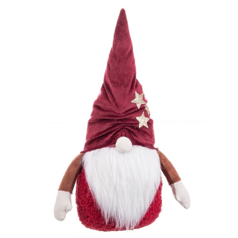 Weihnachtsschmuck Weiß Rot Sand Stoff Weihnachtsmann 35 cm