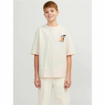 T shirt à manches courtes Enfant Jack & Jones tampa Back Beige