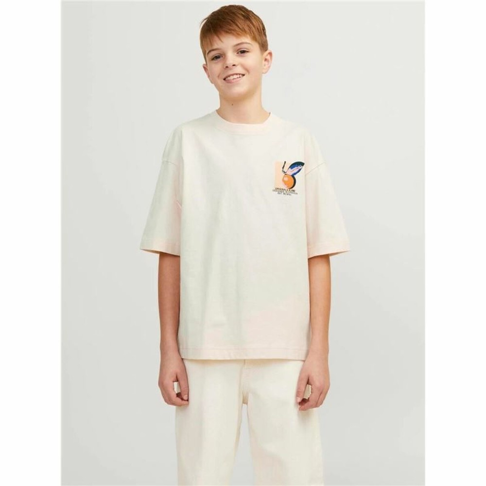 T shirt à manches courtes Enfant Jack & Jones tampa Back Beige