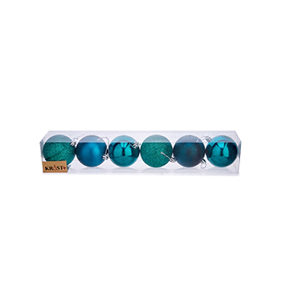 Set of Christmas balls Krist+ 00831 Blue Plastic Ø 7 cm (12 Units)