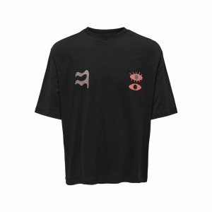 Men’s Short Sleeve T-Shirt Only & Sons Onslenny Ovz Element Black