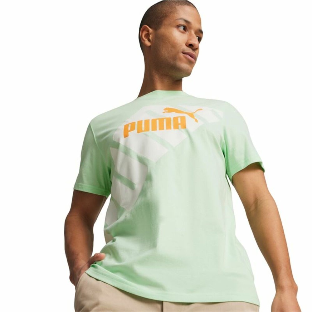 Herren Kurzarm-T-Shirt Puma POWER Graphic Türkis