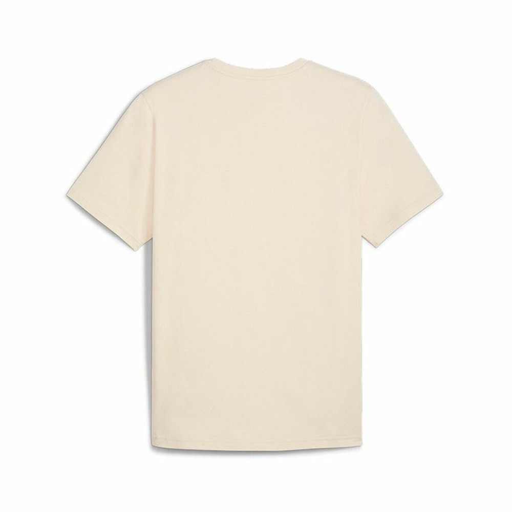 Men’s Short Sleeve T-Shirt Puma Ess Tape Minimal Gold Beige