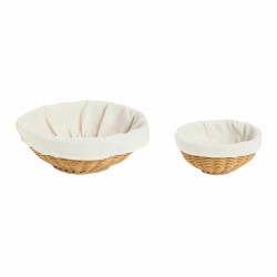 Basket set Andrea House ms73144 synthetic rattan Ø 29 x 9 cm 2 Pieces