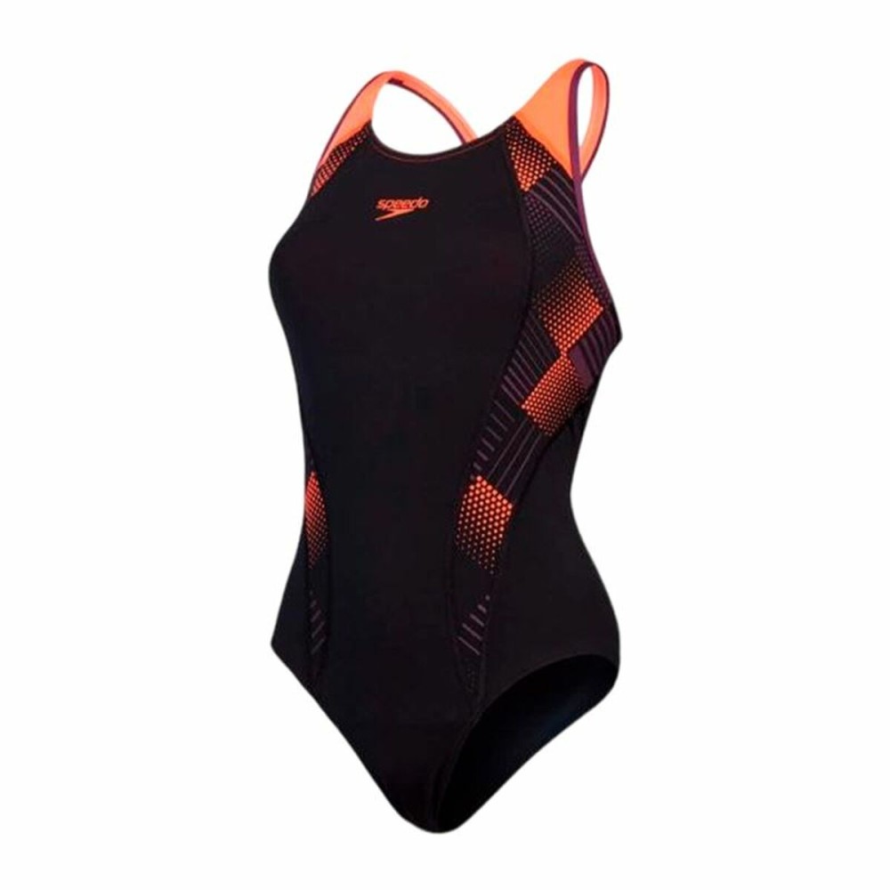 Women’s Bathing Costume Speedo Placement Laneback Black
