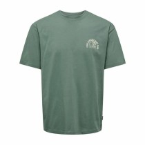 Men’s Short Sleeve T-Shirt Only & Sons Onskylan Rlx Icon Dark green