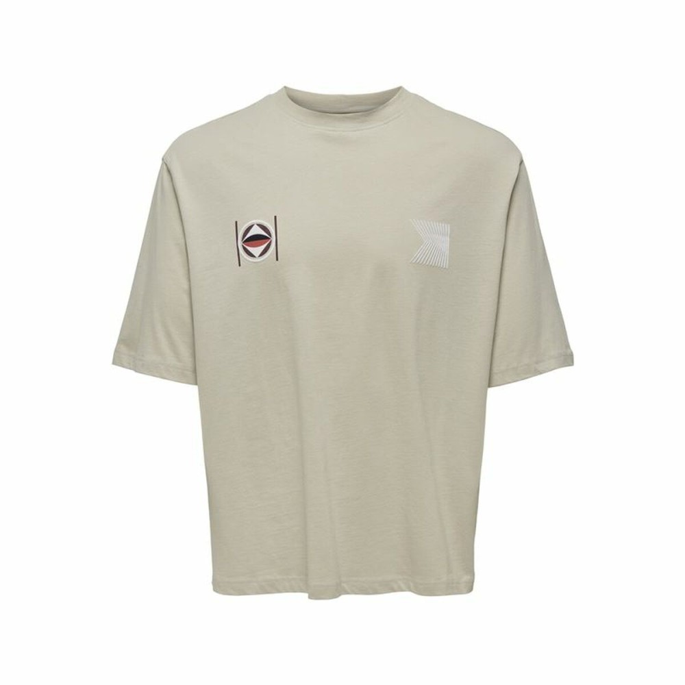 Men’s Short Sleeve T-Shirt Only & Sons Onslenny Ovz Element Grey
