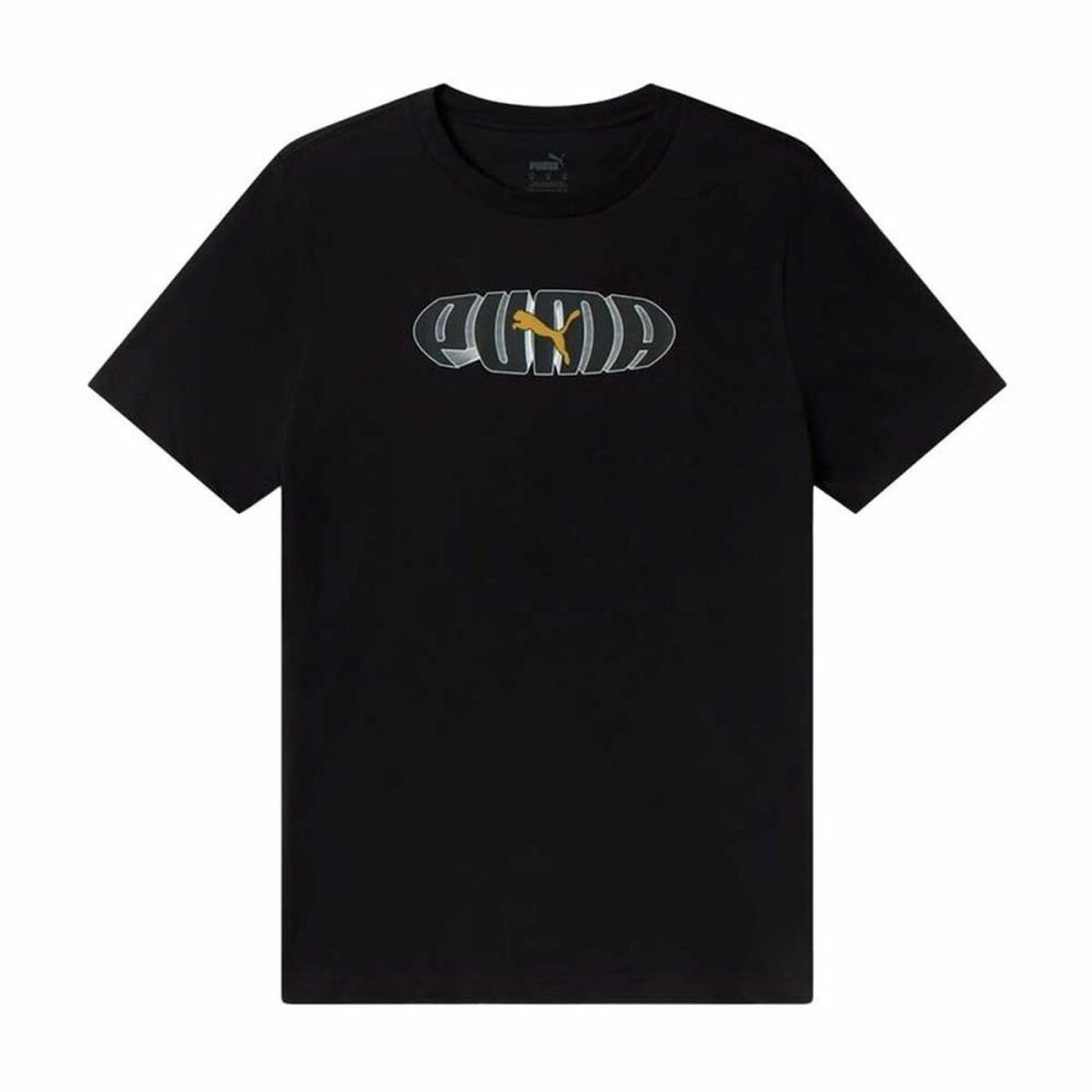 Men’s Short Sleeve T-Shirt Puma Ess+ Graphic Black