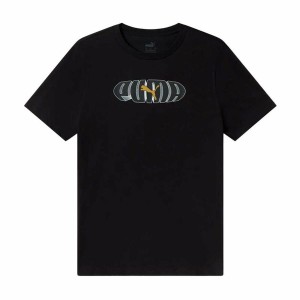 Men’s Short Sleeve T-Shirt Puma Ess+ Graphic Black