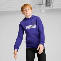 Jungen Sweater mit Kapuze Puma Essentials+ 2 Col Big Logo Blau