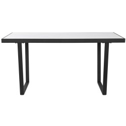 Dining Table Home ESPRIT White Black Metal 150 x 80 x 75 cm