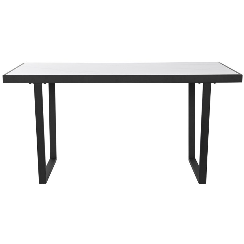 Table de Salle à Manger Home ESPRIT Blanc Noir Métal 150 x 80 x 75 cm