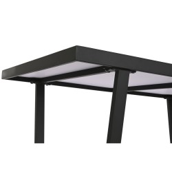 Table de Salle à Manger Home ESPRIT Blanc Noir Métal 150 x 80 x 75 cm