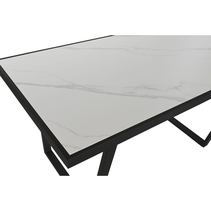 Table de Salle à Manger Home ESPRIT Blanc Noir Métal 150 x 80 x 75 cm