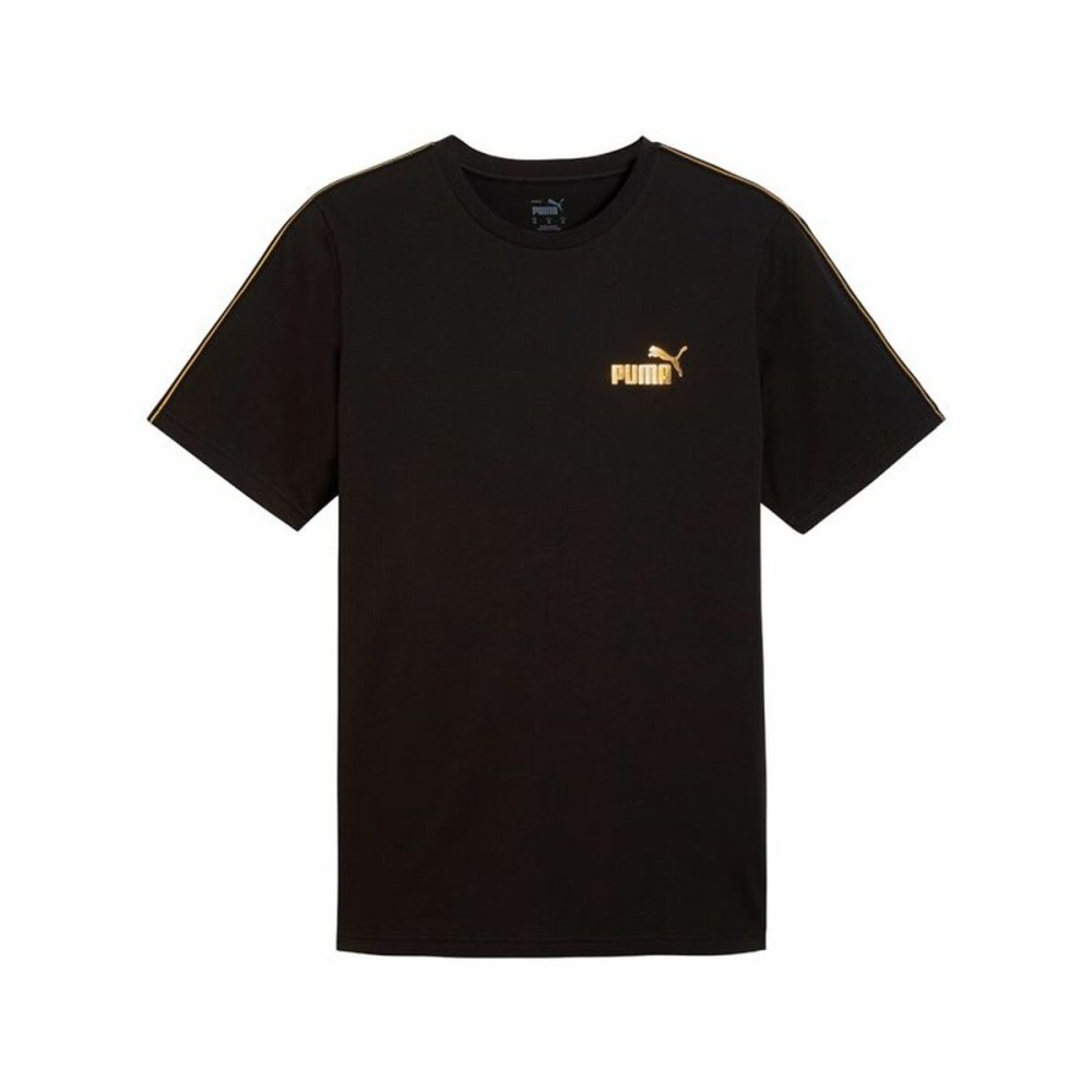 Men’s Short Sleeve T-Shirt Puma Ess Tape Minimal Gold