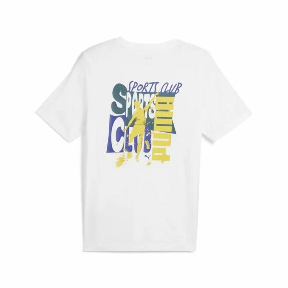 Men’s Short Sleeve T-Shirt Puma Graphics Puma Sports Club White
