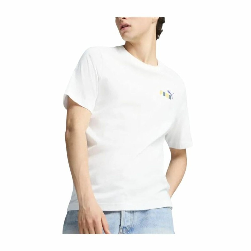 Men’s Short Sleeve T-Shirt Puma Graphics Puma Sports Club White