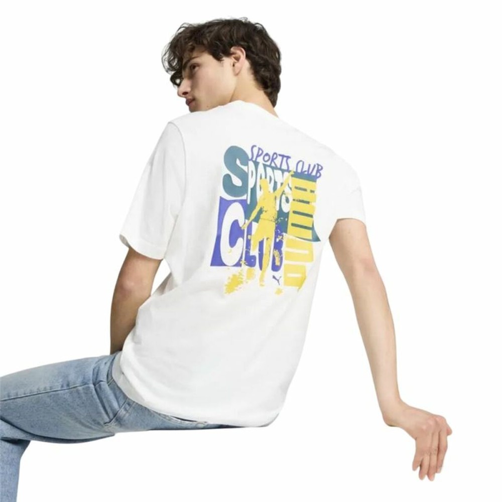 Men’s Short Sleeve T-Shirt Puma Graphics Puma Sports Club White